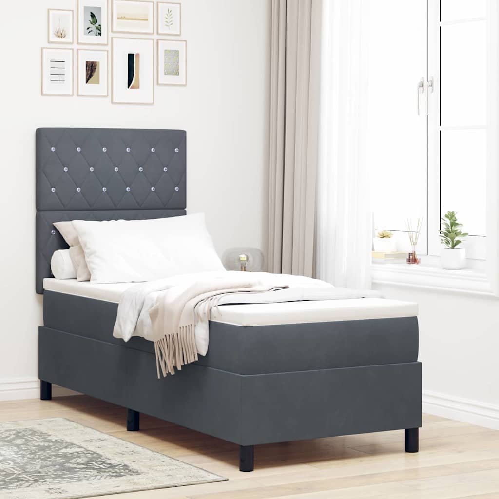 Letto A Sorgente Led Con Materasso Velluto
