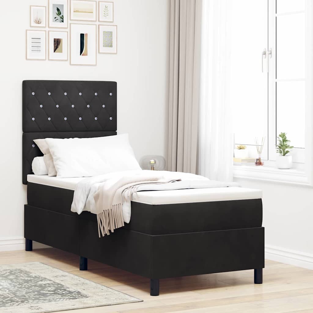 Letto A Sorgente Led Con Materasso Velluto