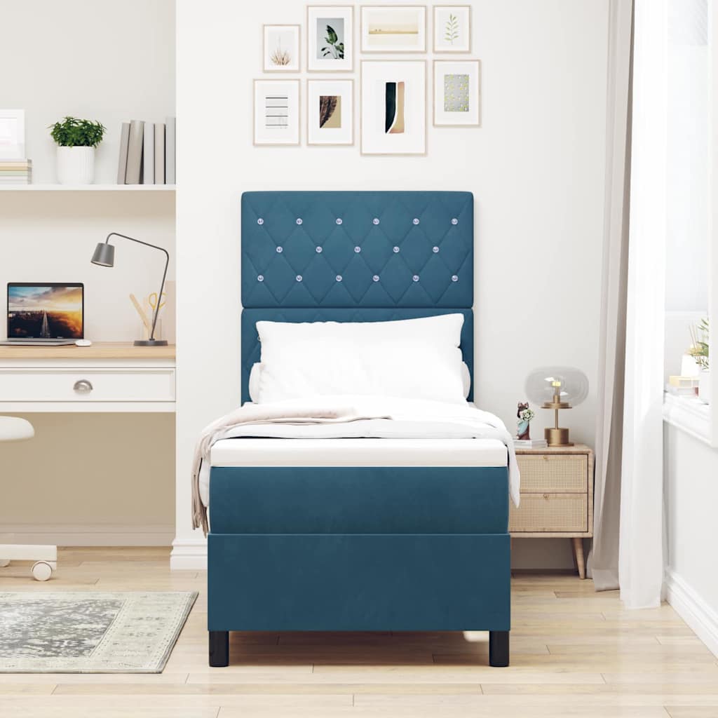 Letto A Sorgente Led Con Materasso Velluto