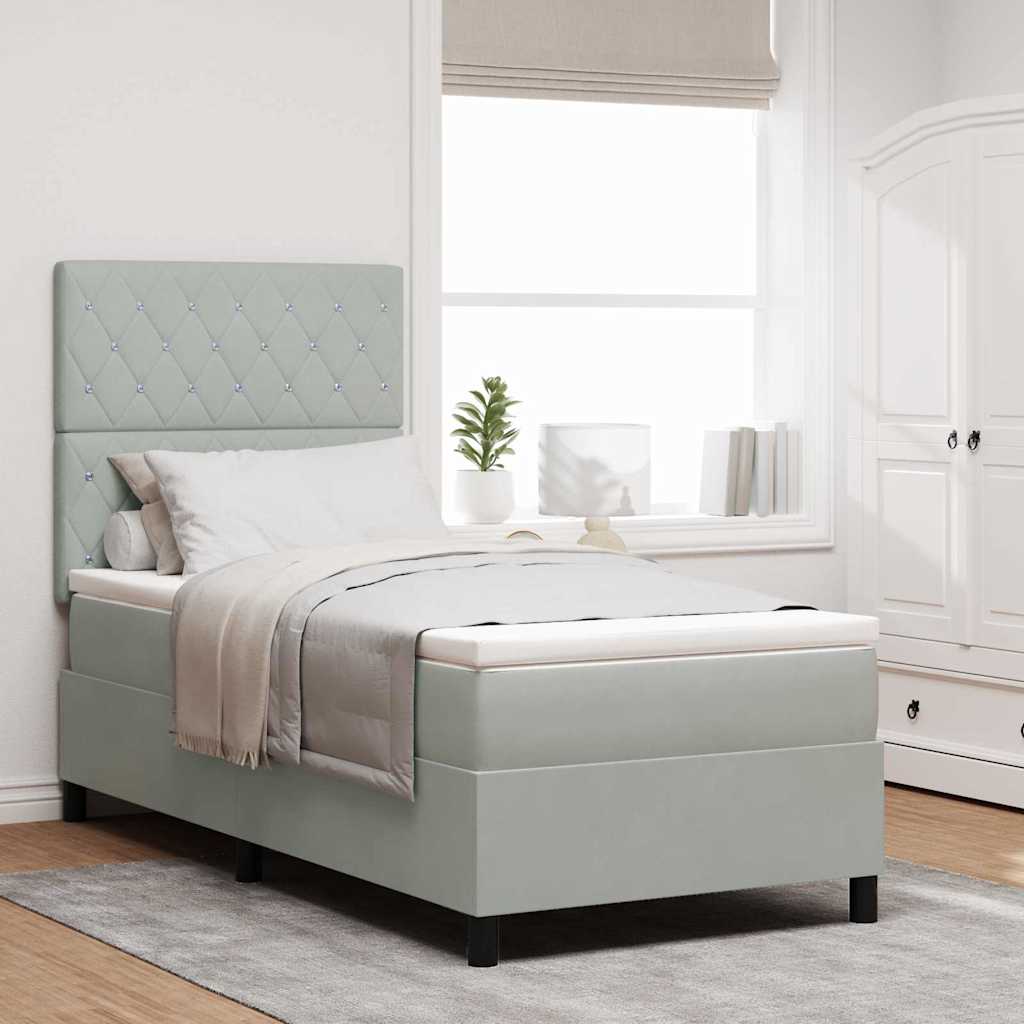 Letto A Sorgente Led Con Materasso Velluto