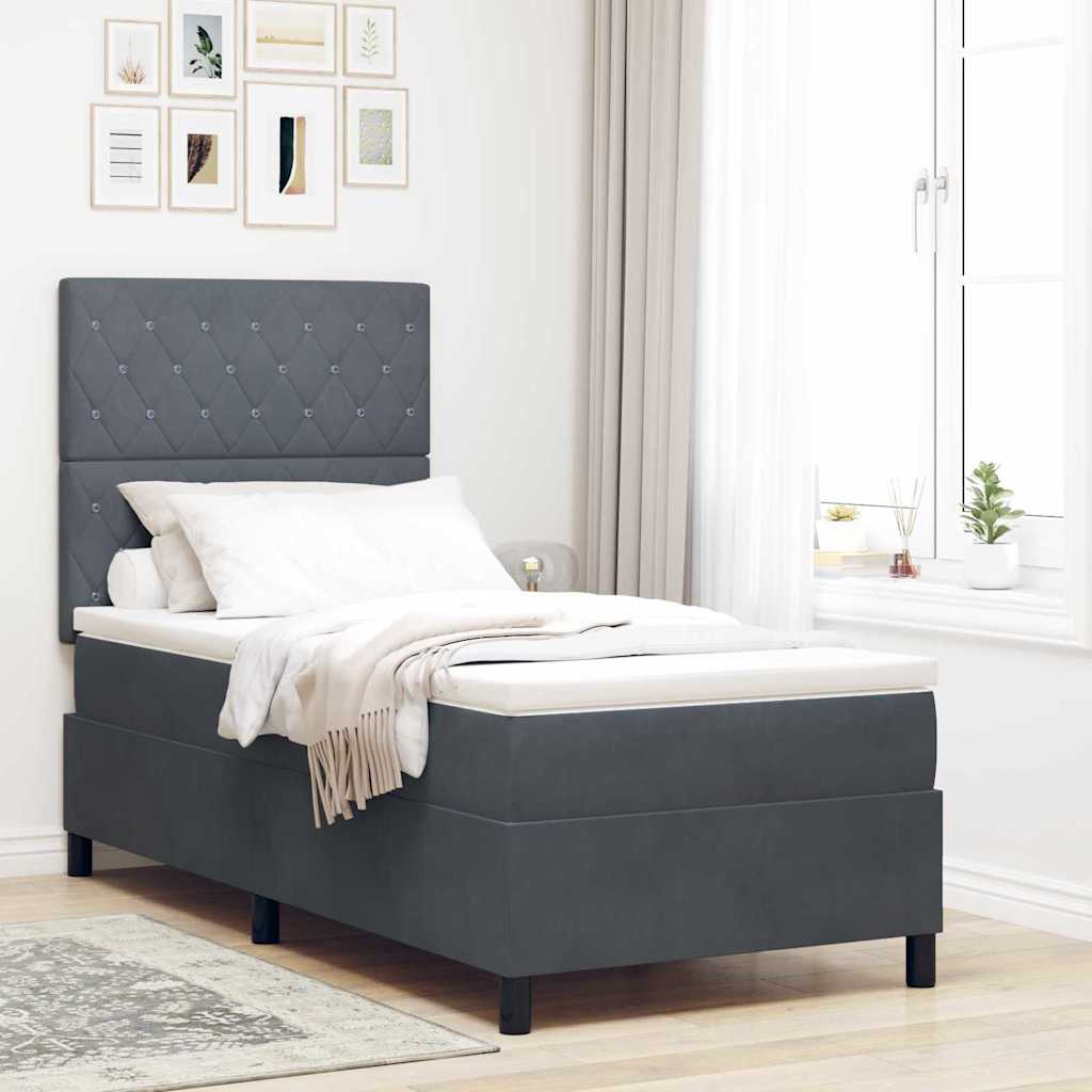 Letto A Sorgente Led Con Materasso Velluto