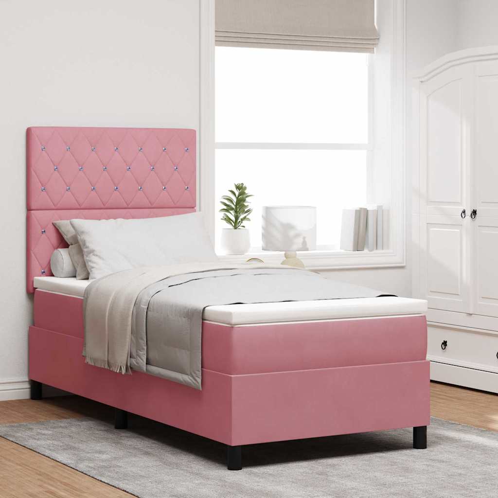 Letto A Sorgente Led Con Materasso Velluto