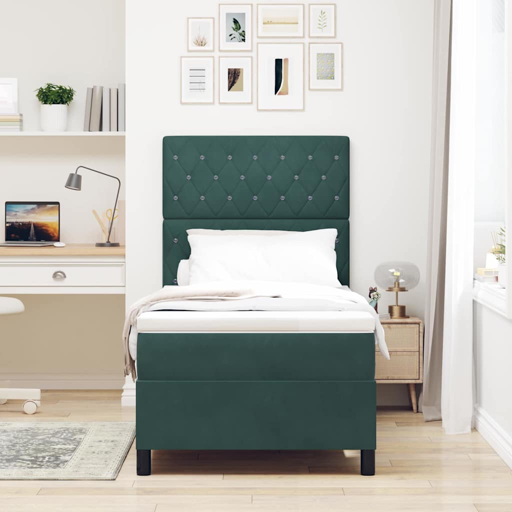 Letto A Sorgente Led Con Materasso Velluto