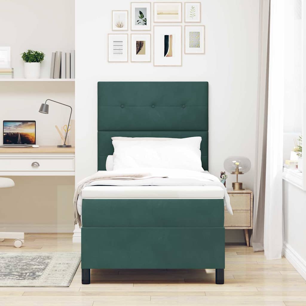 Letto A Sorgente Led Con Materasso Velluto