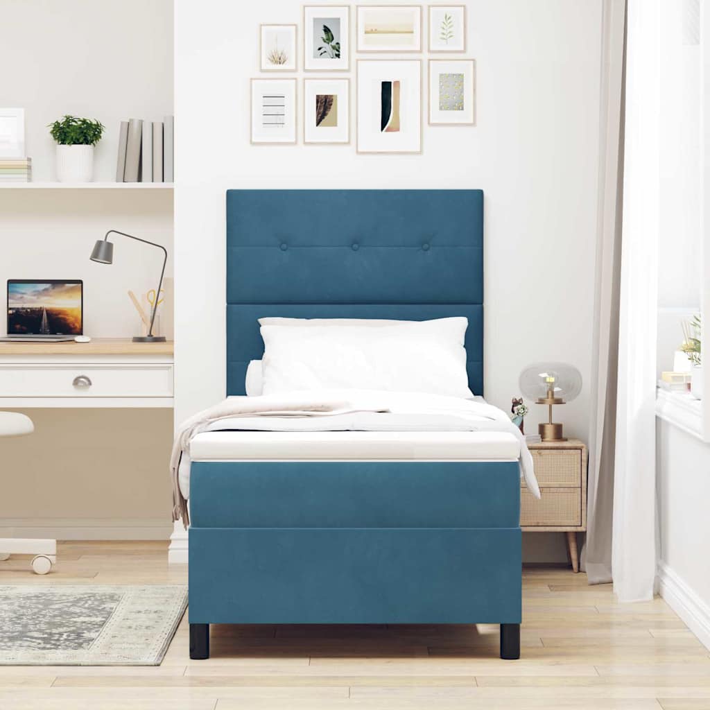 Letto A Sorgente Led Con Materasso Velluto