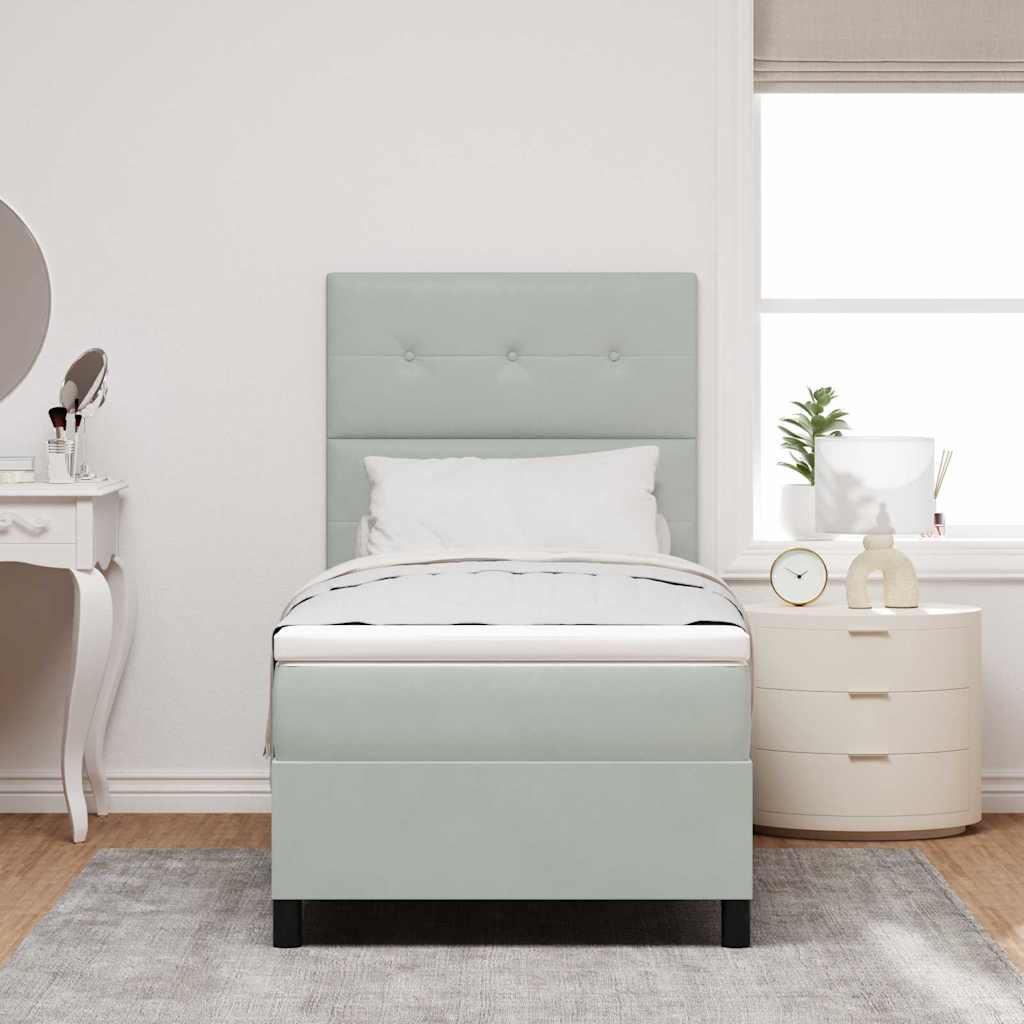 Letto A Sorgente Led Con Materasso Velluto
