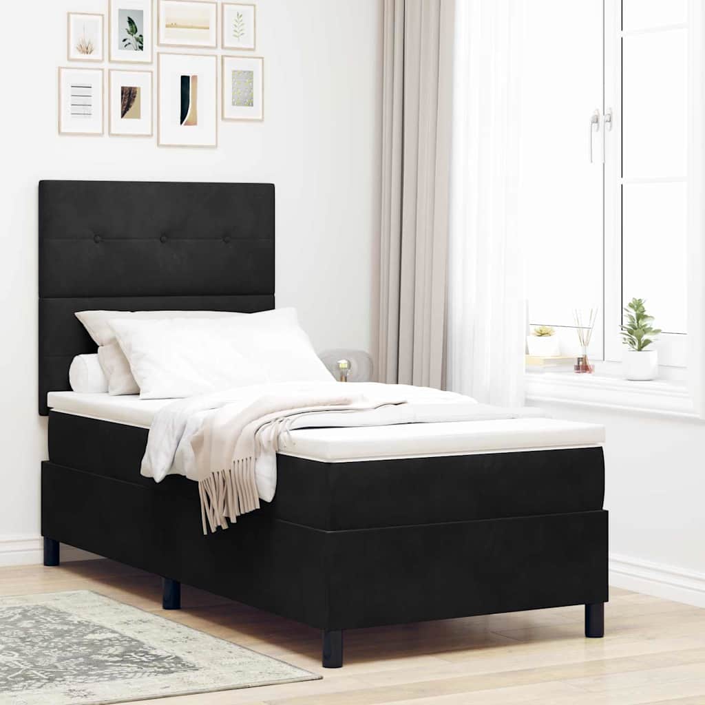 Letto A Sorgente Led Con Materasso Velluto
