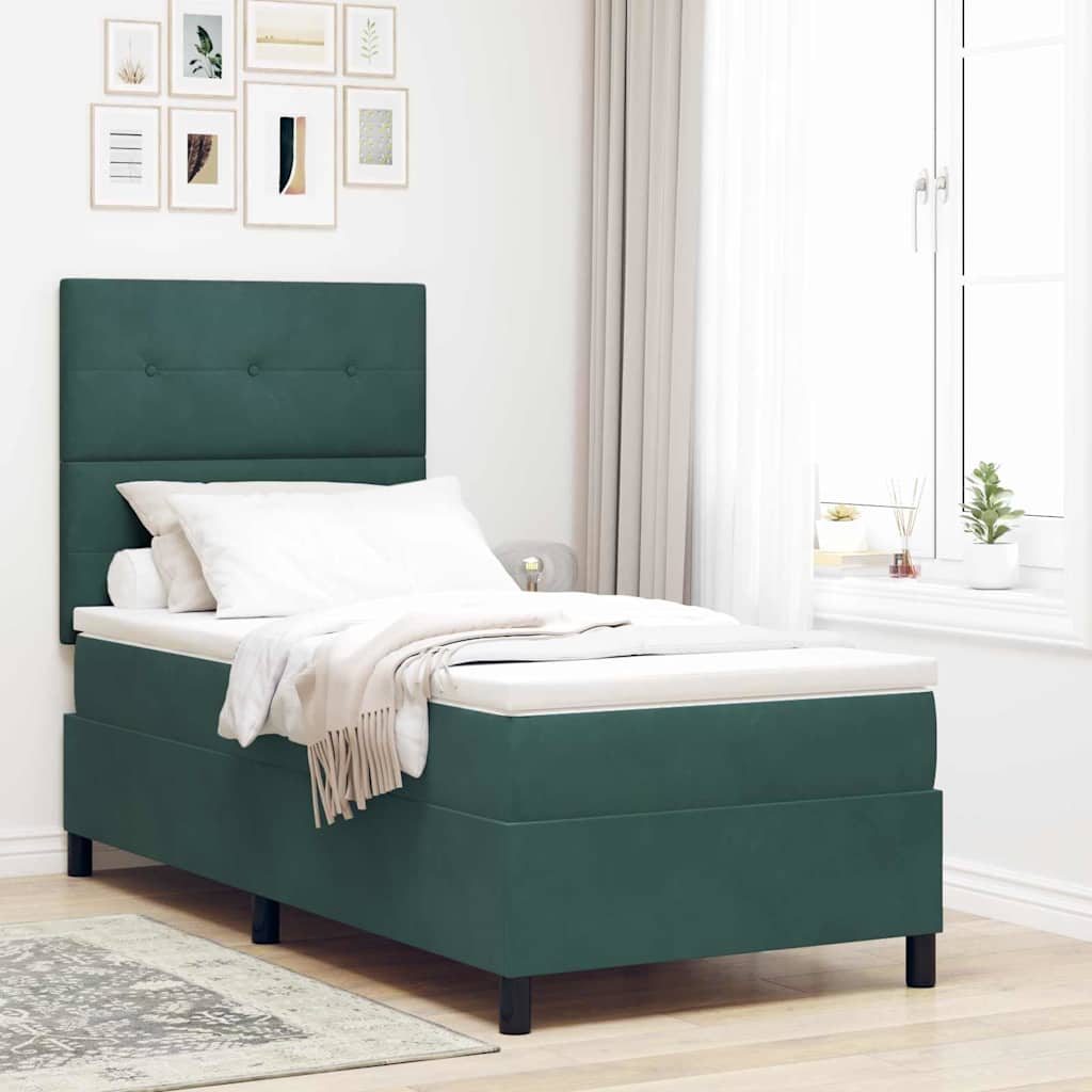 Letto A Sorgente Led Con Materasso Velluto