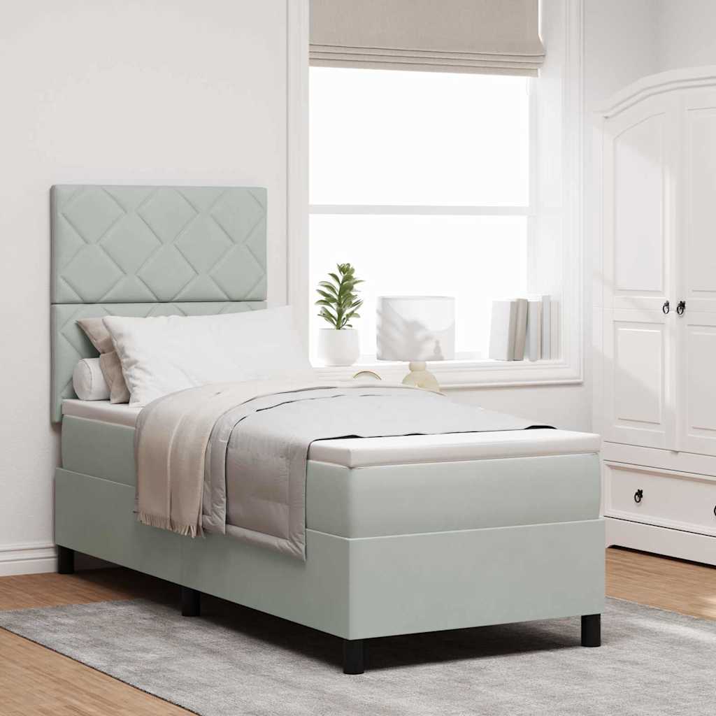 Letto A Sorgente Led Con Materasso Velluto