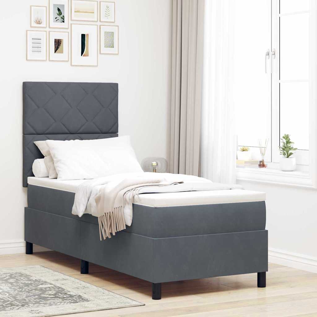 Letto A Sorgente Led Con Materasso Velluto