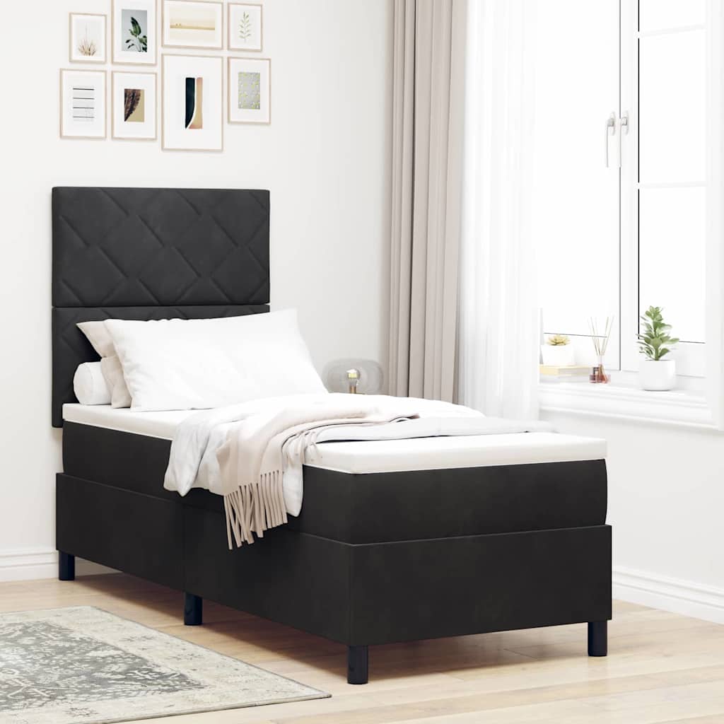 Letto A Sorgente Led Con Materasso Velluto