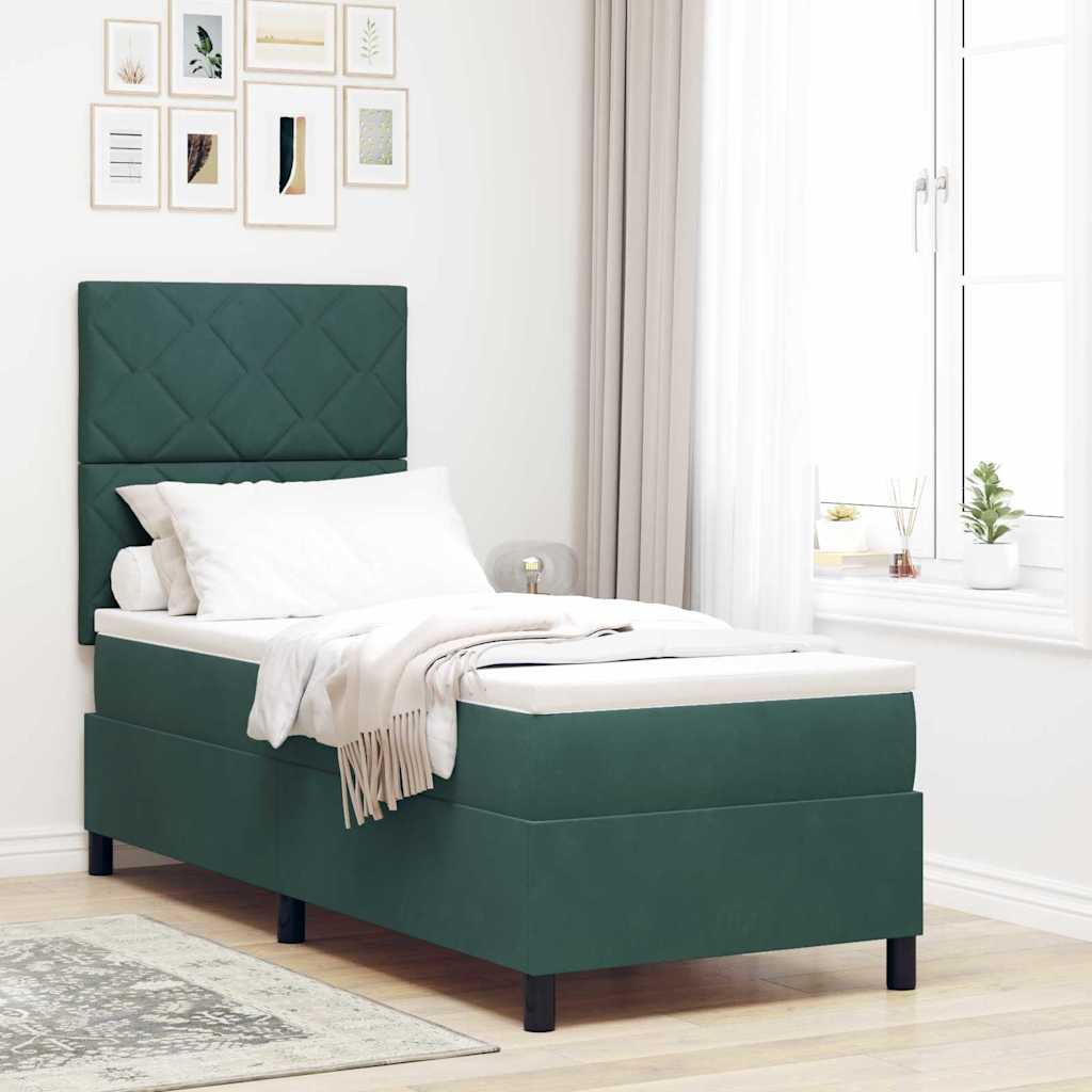 Letto A Sorgente Led Con Materasso Velluto
