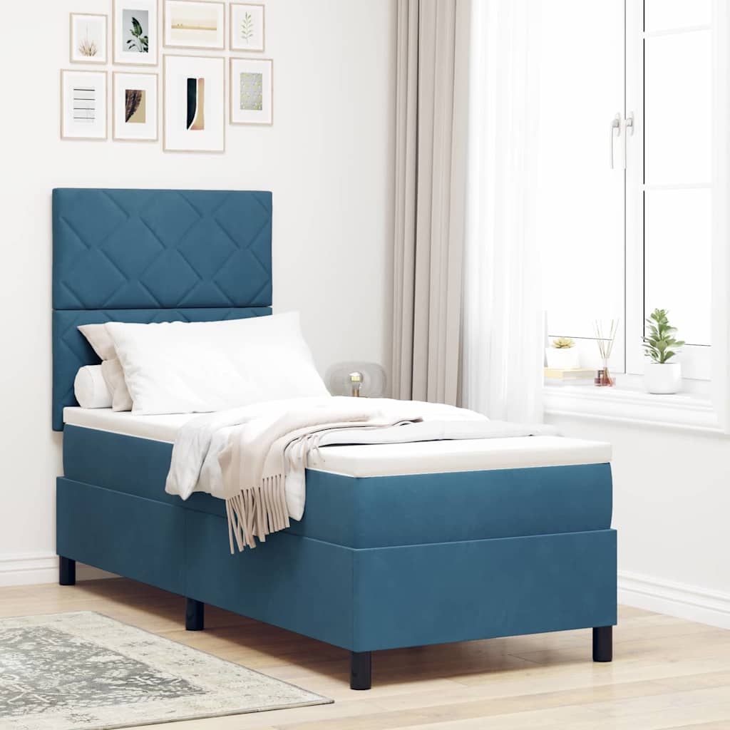 Letto A Sorgente Led Con Materasso Velluto