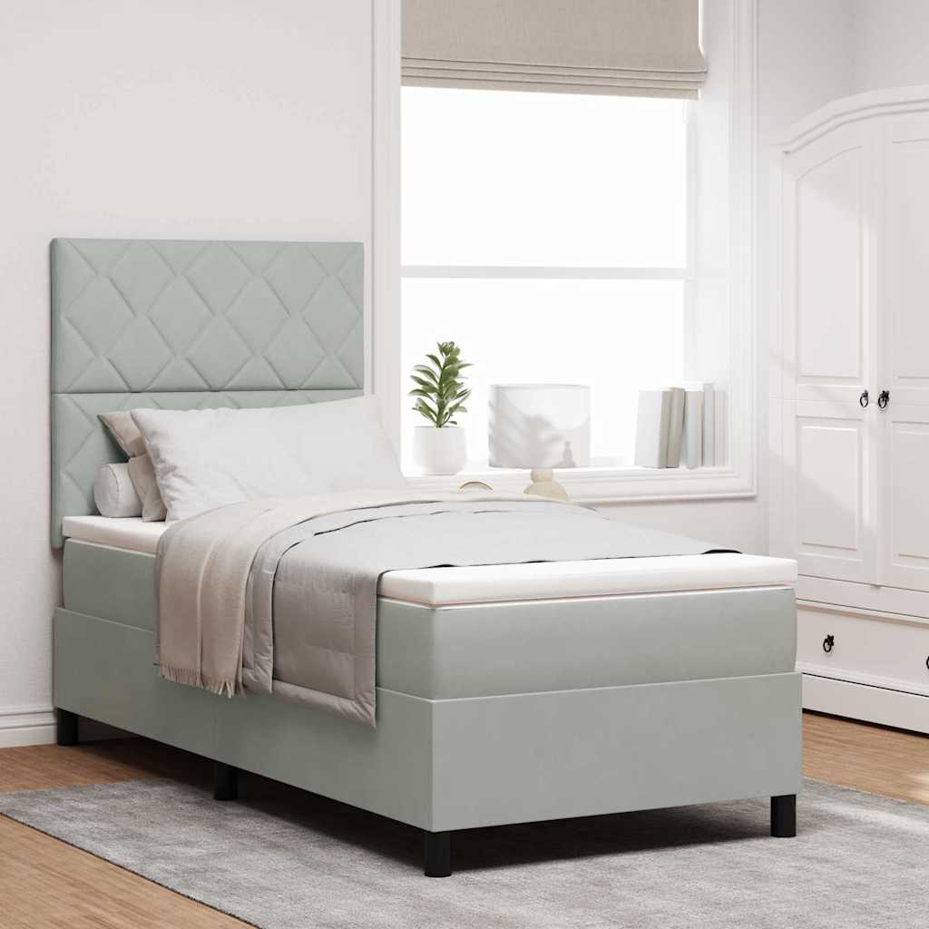 Letto A Sorgente Led Con Materasso Velluto