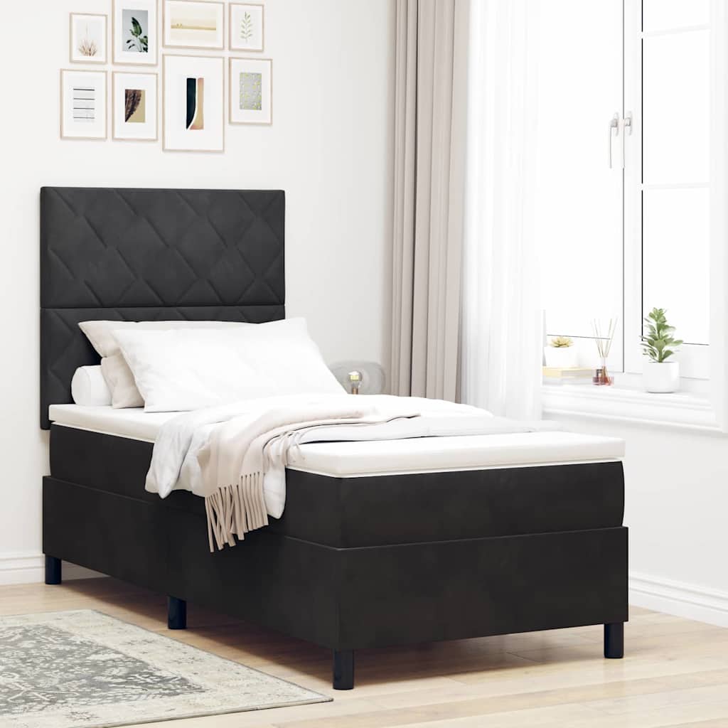 Letto A Sorgente Led Con Materasso Velluto