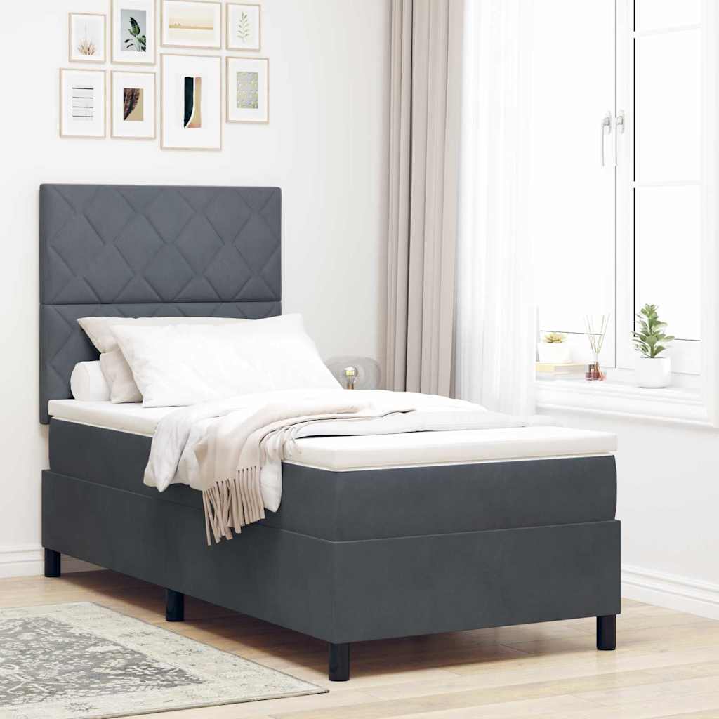 Letto A Sorgente Led Con Materasso Velluto