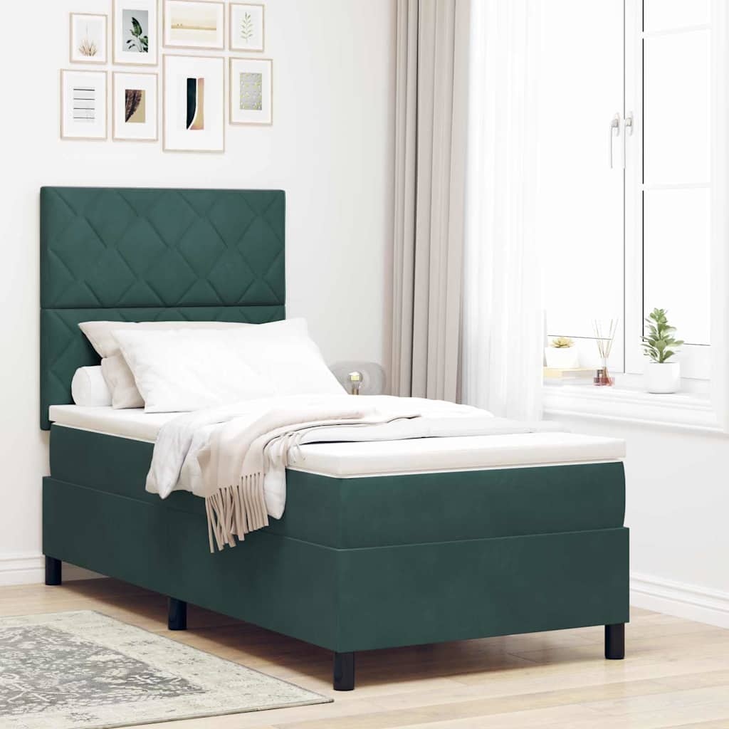 Letto A Sorgente Led Con Materasso Velluto