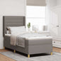 Letto A Molle Con Materasso E Led Tortora In Tessuto Talpa
