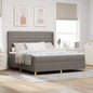 Letto A Molle Con Materasso E Led Tortora In Tessuto Talpa
