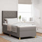 Letto A Molle Con Materasso E Led Tortora In Tessuto Talpa