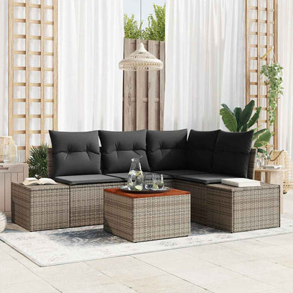 Set Divano Da Giardino Con Archiviazione 5 Pcs Polyrattan