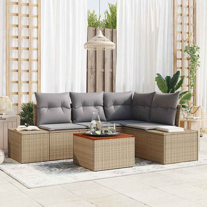 Set Divano Da Giardino Con Archiviazione 5 Pcs Polyrattan