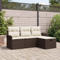 Set Divano Da Giardino Con Cuscino 4 Pcs Poly Rattan