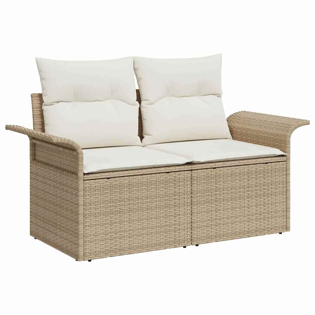 Set Divano Da Giardino Con Cuscino 4 Pcs Poly Rattan