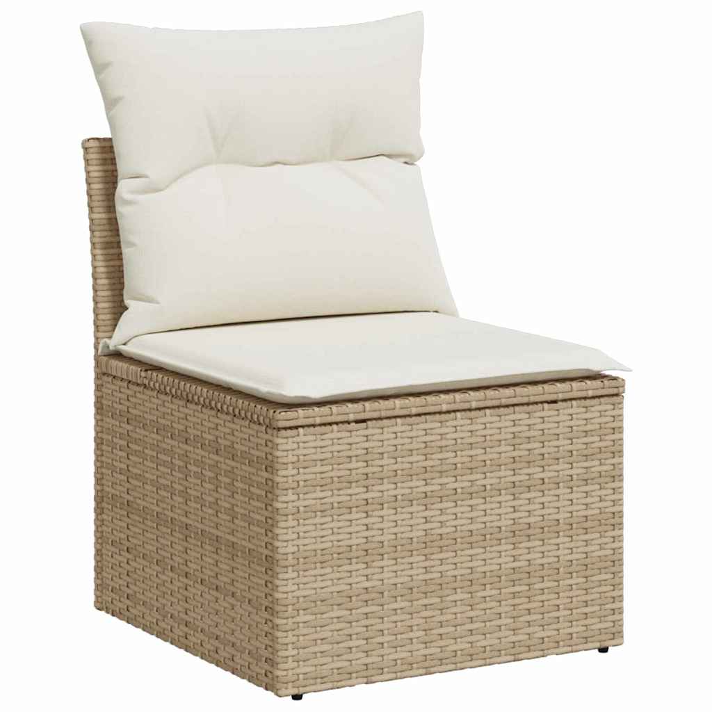 Set Divano Da Giardino Con Cuscino 4 Pcs Poly Rattan