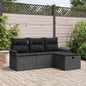 Set Divano Da Giardino Con Cuscino 4 Pcs Poly Rattan