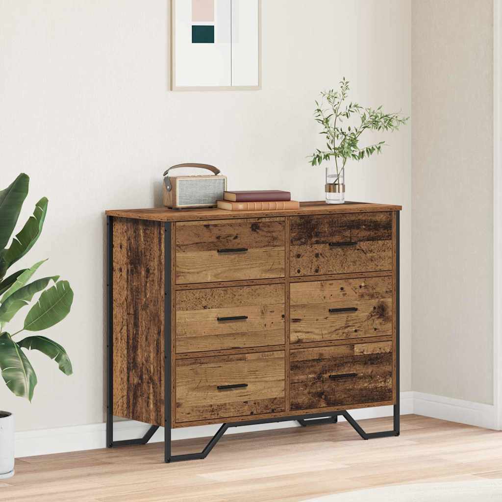 Cassettiera Rovere Sonoma 91X35,5X74,5 Cm In Truciolato