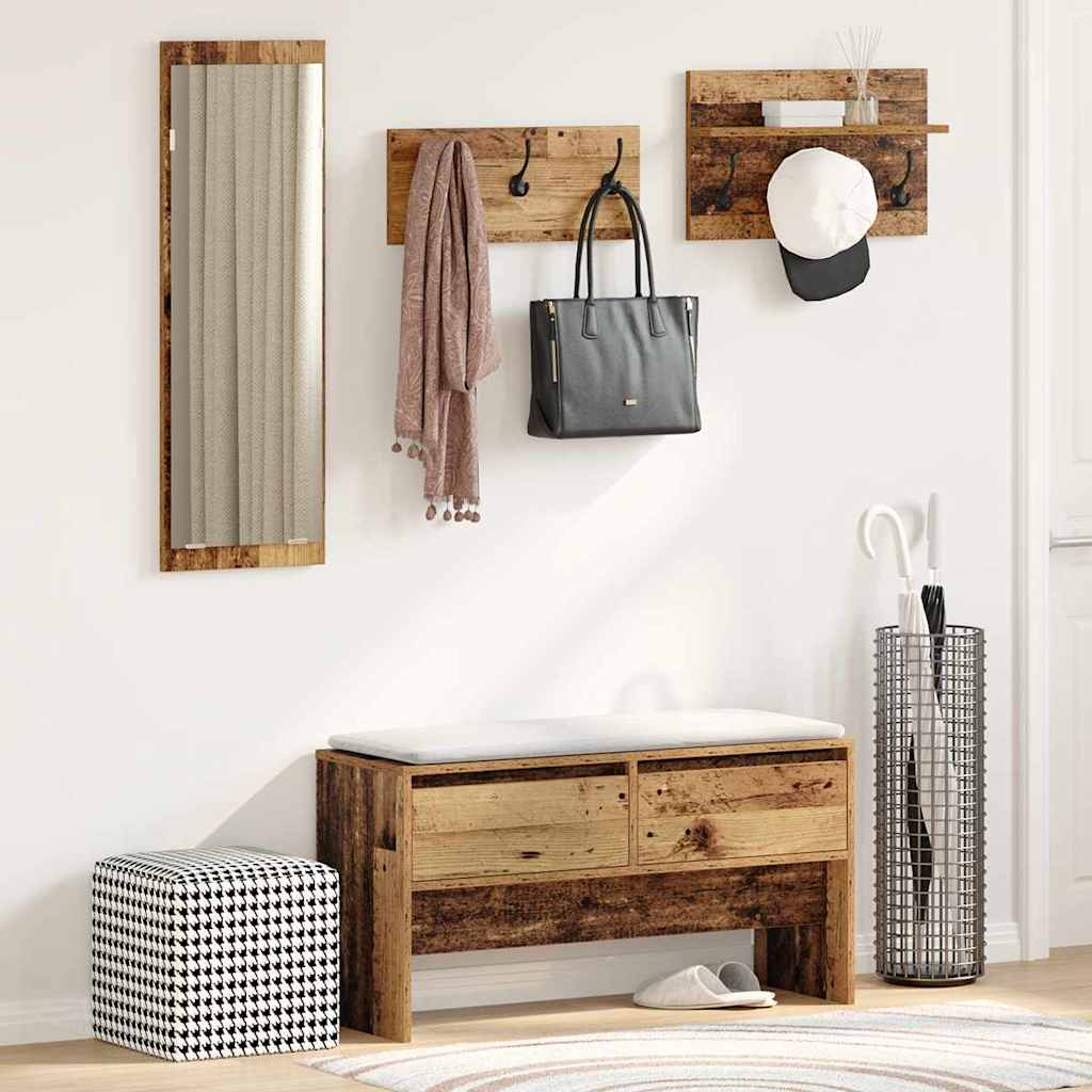 Set Mobili Da Ingresso 4 Pz In Legno Multistrato
