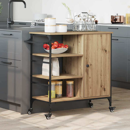 Carrello Da Cucina 87,5X38,5X84,5 Cm In Legno Multistrato