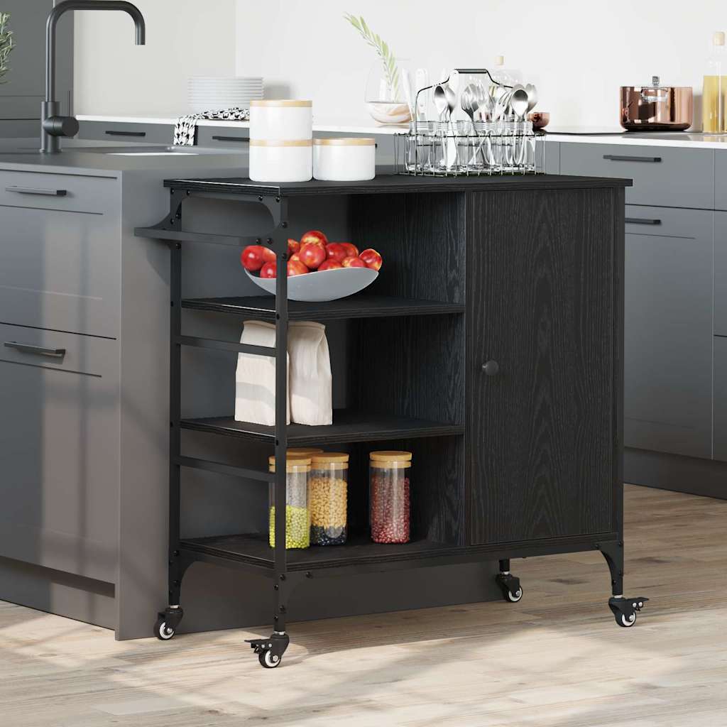 Carrello Da Cucina 87,5X38,5X84,5 Cm In Legno Multistrato