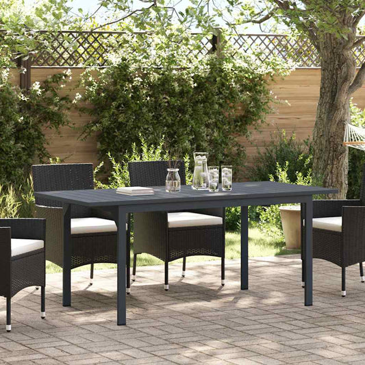 Tavolo Da Patio Antracite 180 X 80 X 74 Cm