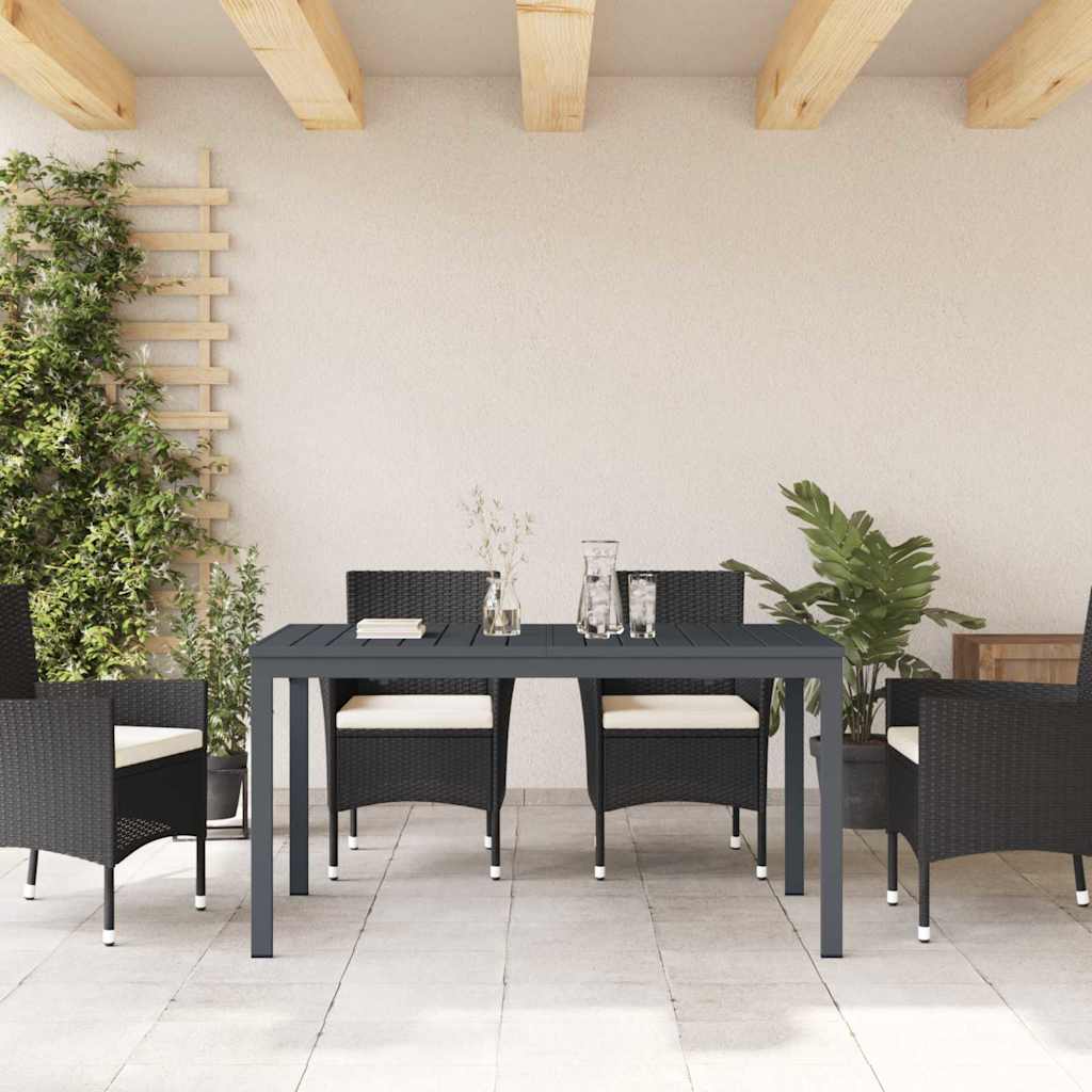 Tavolo Da Patio Antracite 180 X 80 X 74 Cm