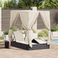 Lettino Da Sole Doppio Turchese 205 X 129 X 200 Cm Polyrattan