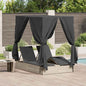 Lettino Da Sole Doppio Turchese 205 X 129 X 200 Cm Polyrattan