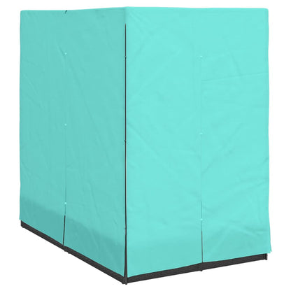 Lettino Da Sole Doppio Turchese 205 X 129 X 200 Cm Polyrattan