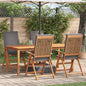 Sedia Da Giardino 4 Pcs Marrone E 57 X 71.5 X 104 Cm