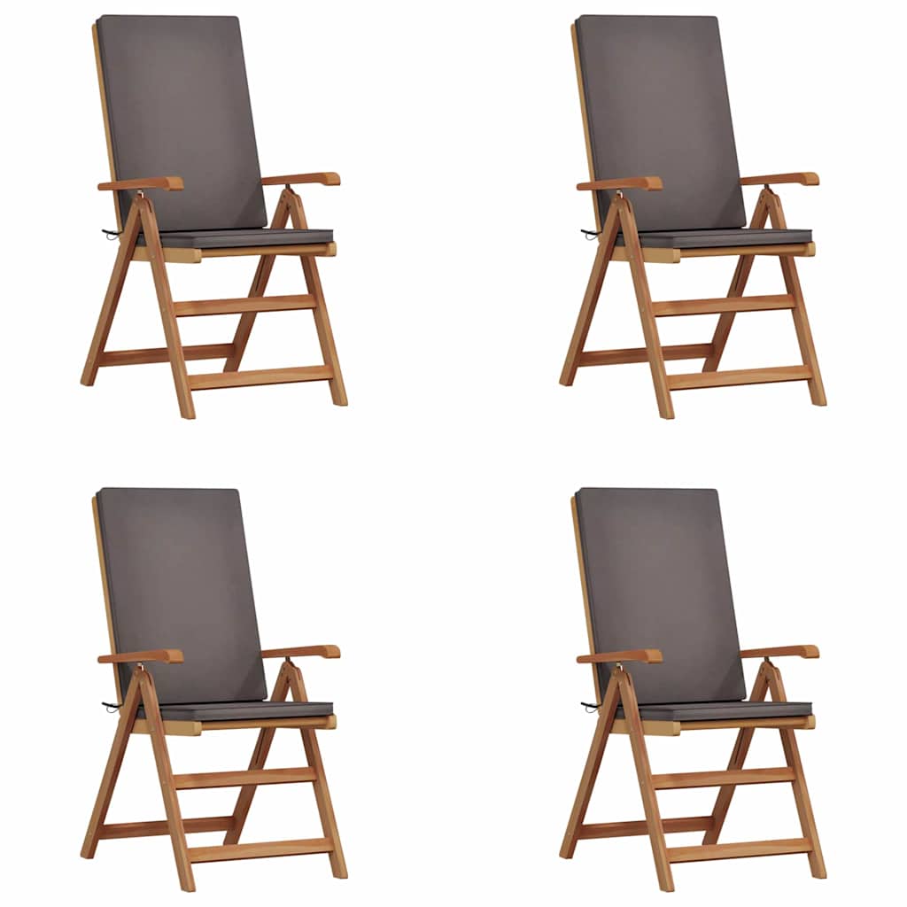 Sedia Da Giardino 4 Pcs Marrone E 57 X 71.5 X 104 Cm