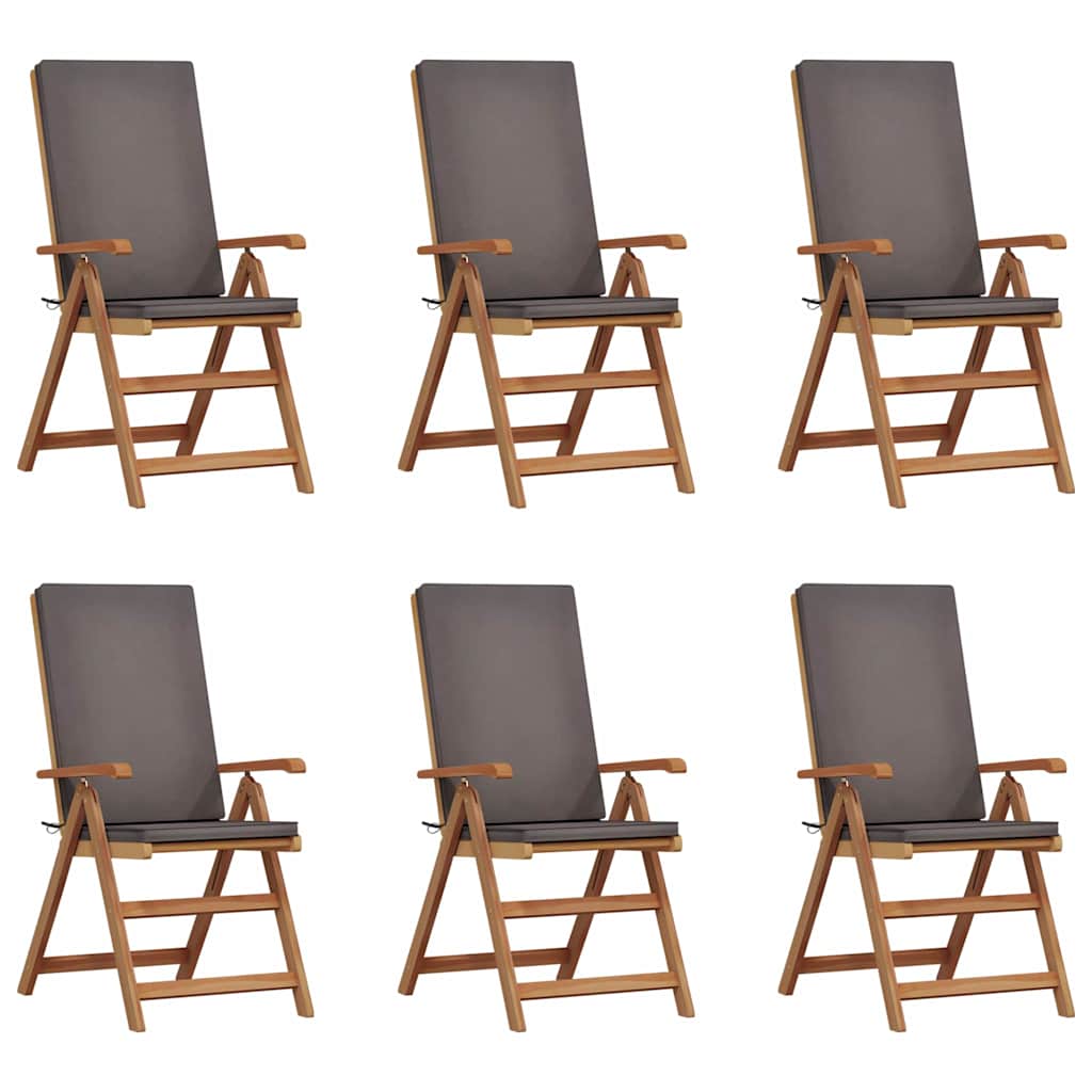 Sedia Da Giardino 6 Pcs Marrone E 57 X 71.5 X 104 Cm