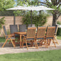 Sedia Da Giardino 8 Pcs Marrone E 57 X 71.5 X 104 Cm