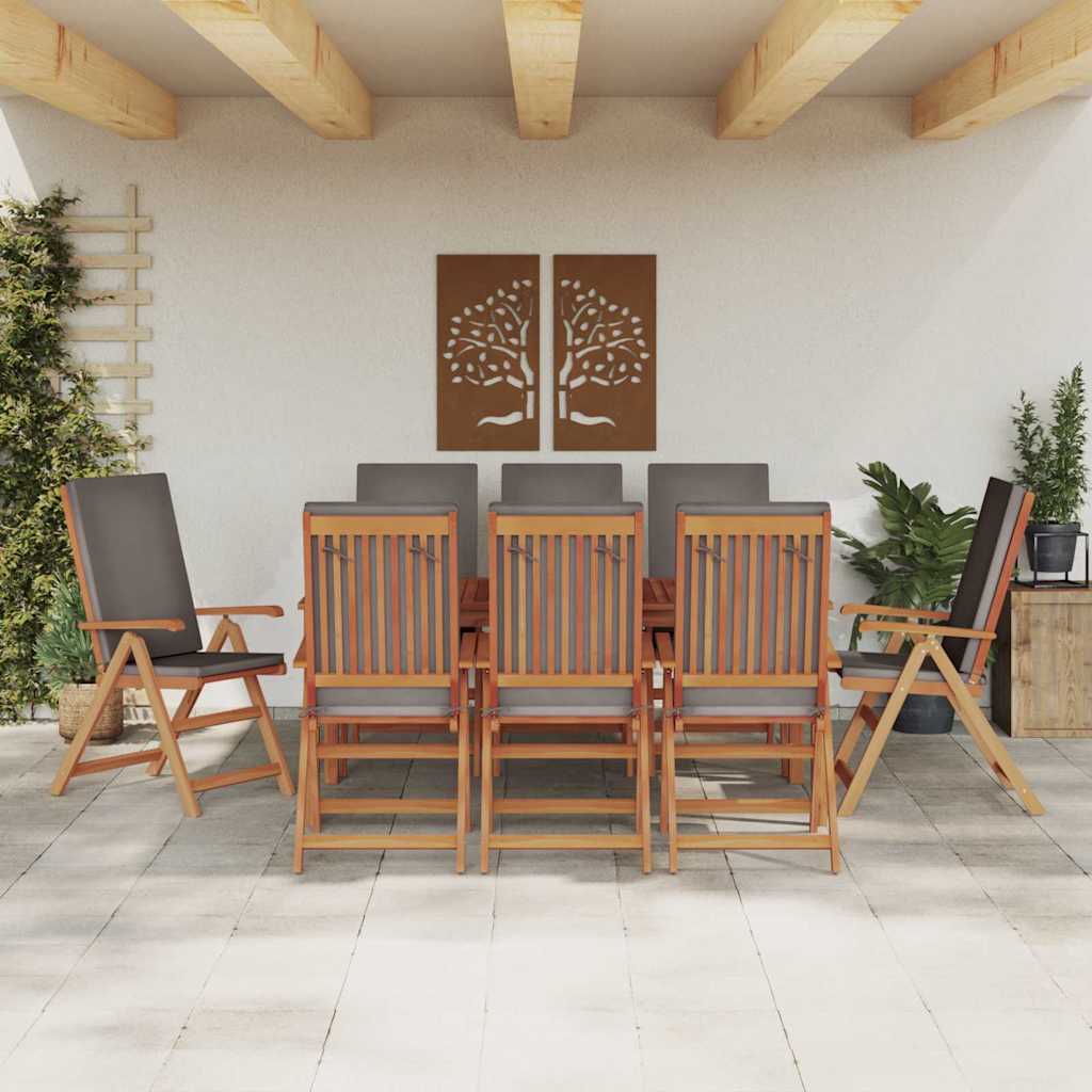 Sedia Da Giardino 8 Pcs Marrone E 57 X 71.5 X 104 Cm