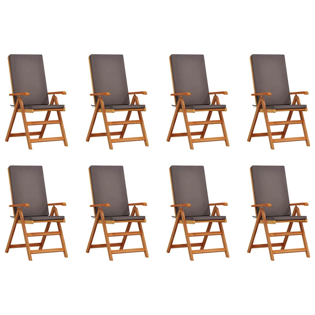 Sedia Da Giardino 8 Pcs Marrone E 57 X 71.5 X 104 Cm
