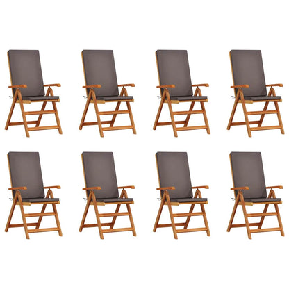Sedia Da Giardino 8 Pcs Marrone E 57 X 71.5 X 104 Cm