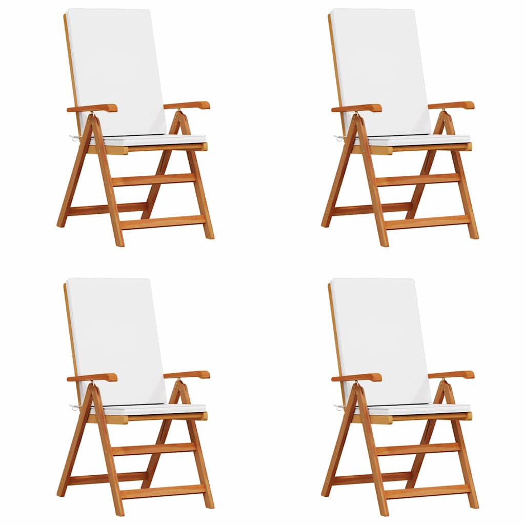 Sedia Da Giardino 4 Pcs Marrone E Bianco 57 X 71.5 X 104 Cm