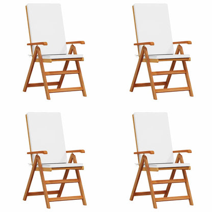 Sedia Da Giardino 4 Pcs Marrone E Bianco 57 X 71.5 X 104 Cm
