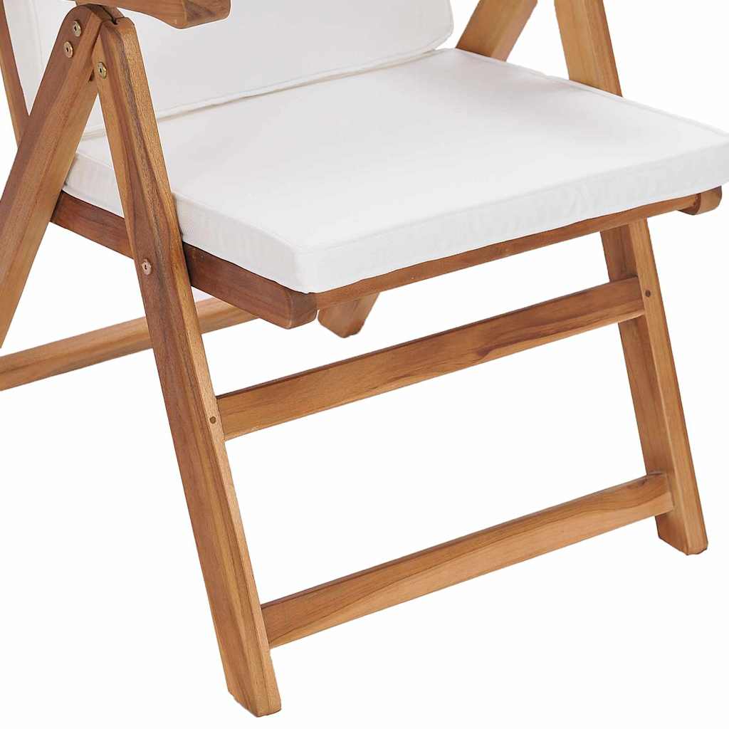 Sedia Da Giardino 6 Pcs Marrone E Bianco 57 X 71.5 X 104 Cm