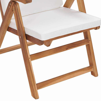 Sedia Da Giardino 6 Pcs Marrone E Bianco 57 X 71.5 X 104 Cm